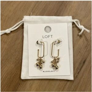 Loft Gold Drop Earrings NWT